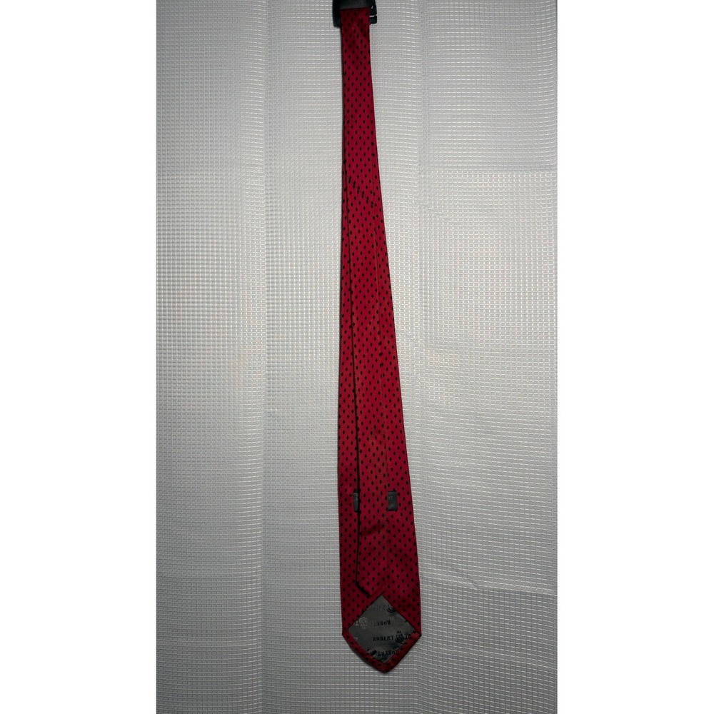 Robert Talbott Hand Sewn Silk Tie Red Black Diamond Pattern Necktie - Picture 4 of 4